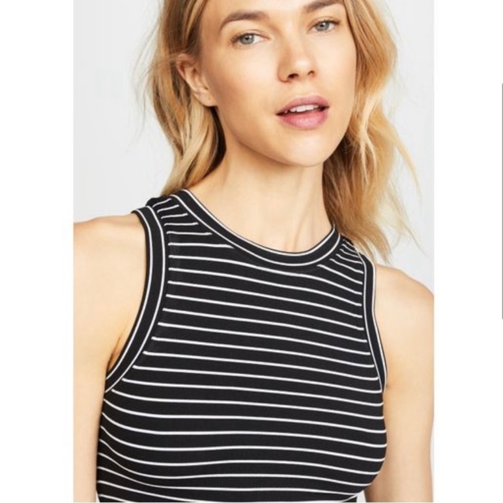 Free people Intimately strips black and white muscle tank top - Picture 2 of 5